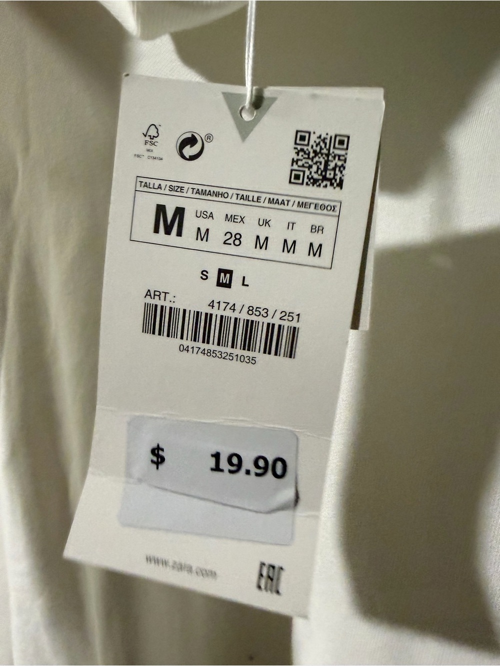 Zara White Long Sleeve Women's Dress